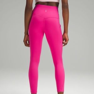 lululemon sonic pink align leggings with pockets